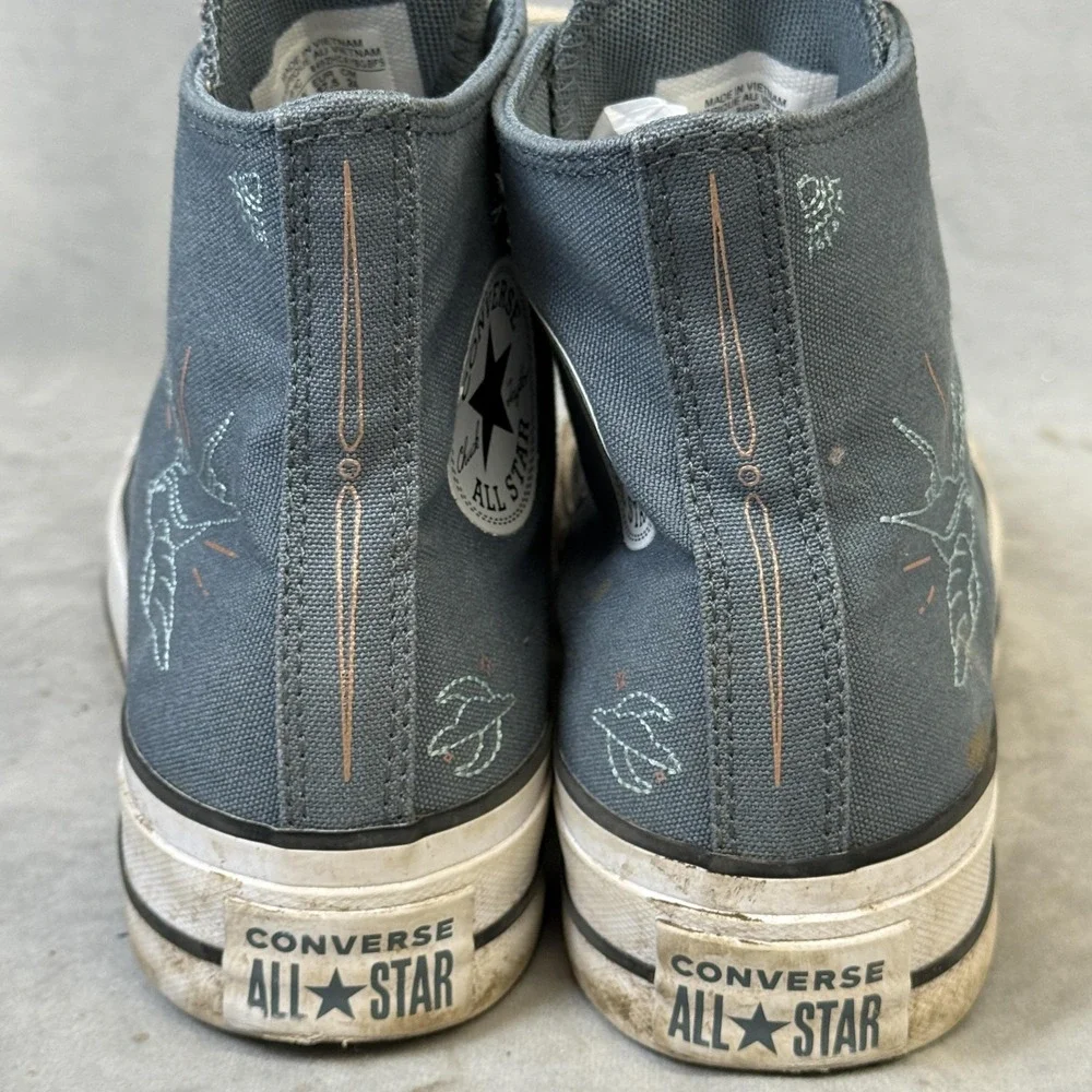 Converse Shoes Womens Size 7 Blue Chuck Taylor All‎ Star 2 Platform Bird A12181C